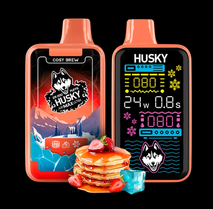 Husky Air Max Ultra 25000 затяжек Cosy Brew (Панкейк Клубничный Джем Лёд) Ultra Strong