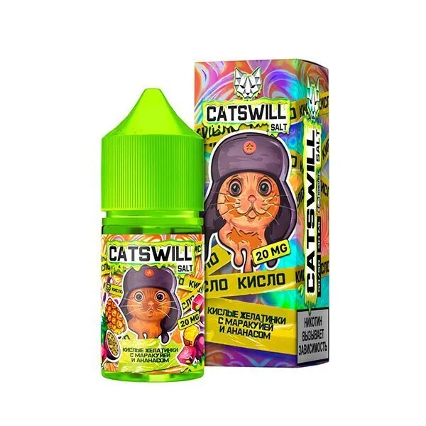 Жидкость Catswill Strong Кислые Желатинки Маракуйя Ананас 30 мл