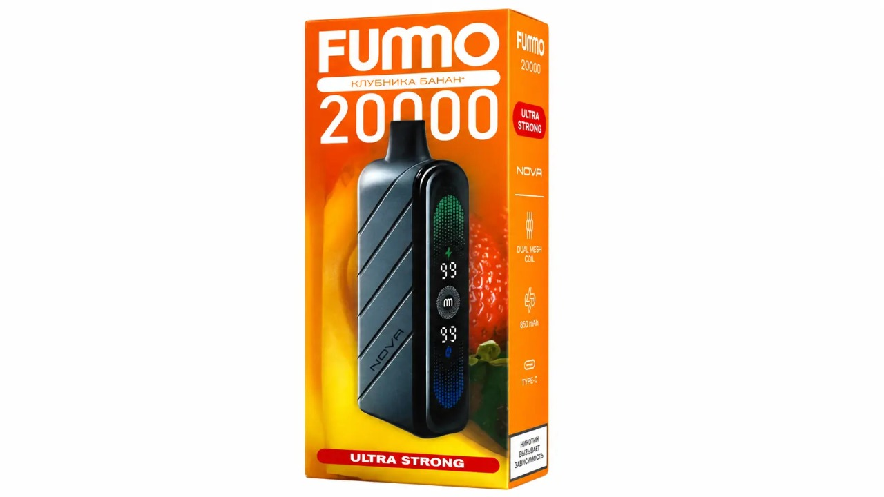 Fummo Nova Ultra Strong 20000 затяжек Клубника Банан