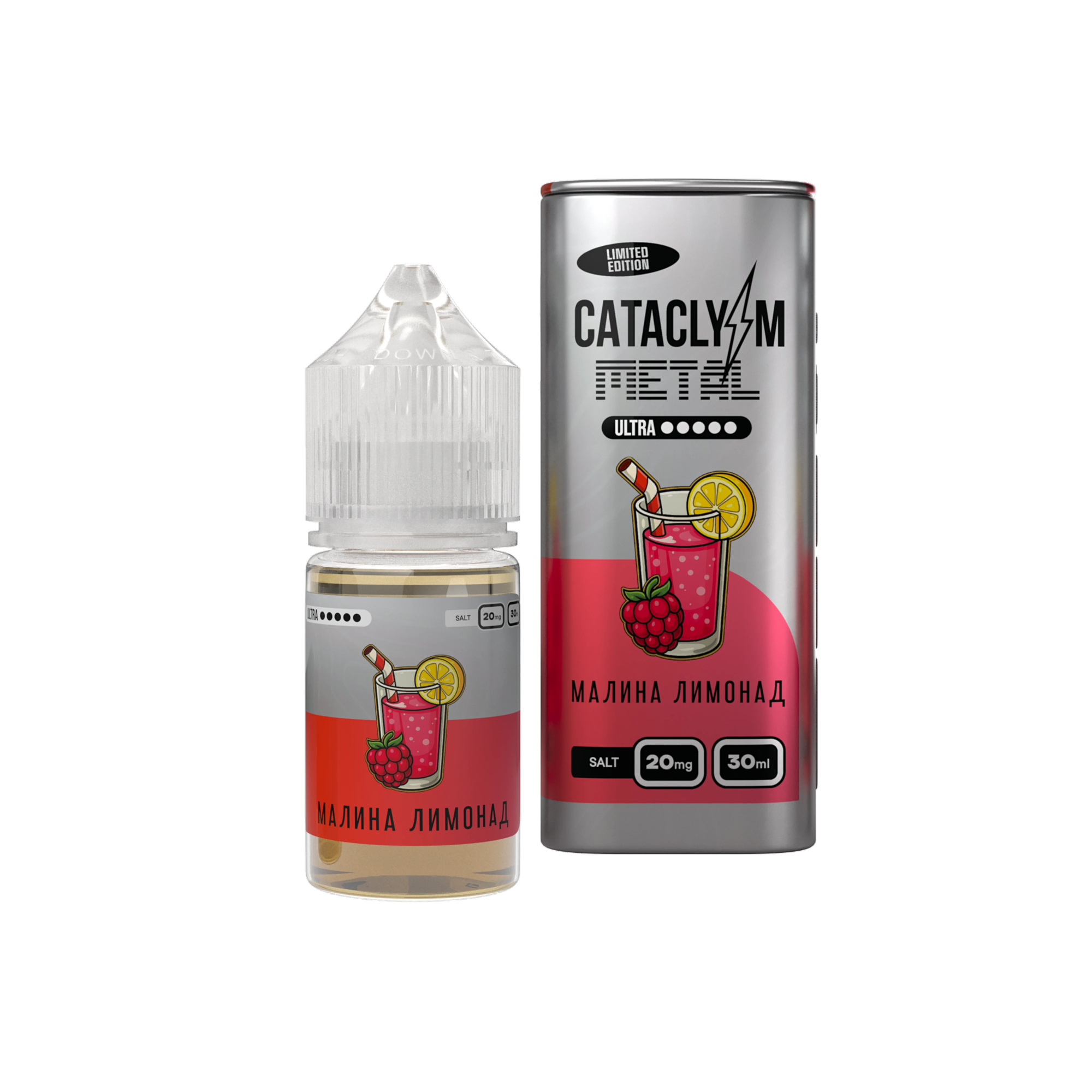 Жидкость Cataclysm Metal Salt 20 мг Малина Лимонад 30 мл