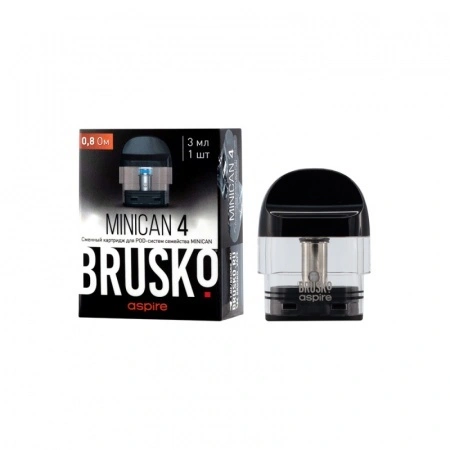 Картридж Brusko Minican 4 0.8 Ω 3 мл. Чёрный