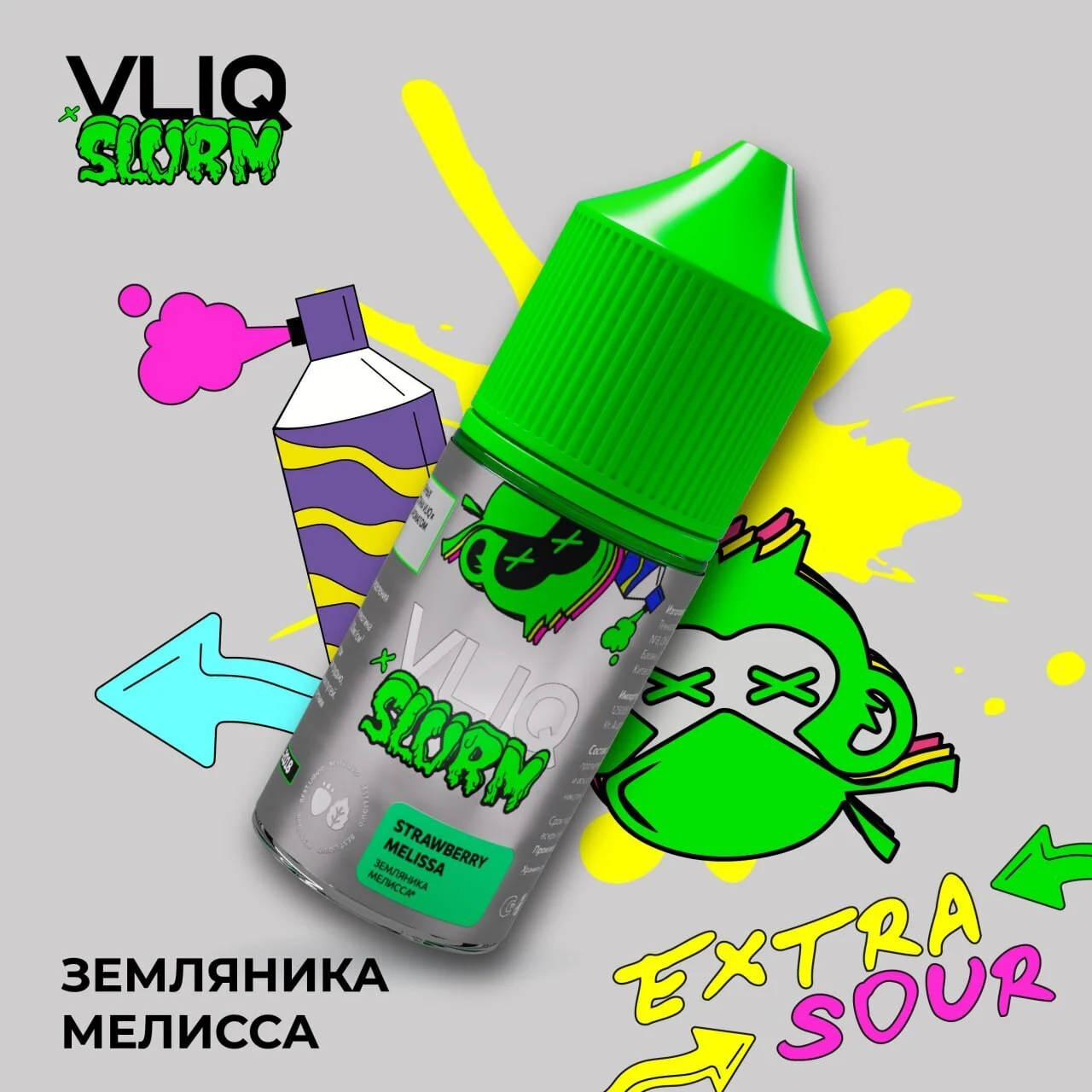 Жидкость Vliq x Slurm Strong Земляника Мелисса 30 мл
