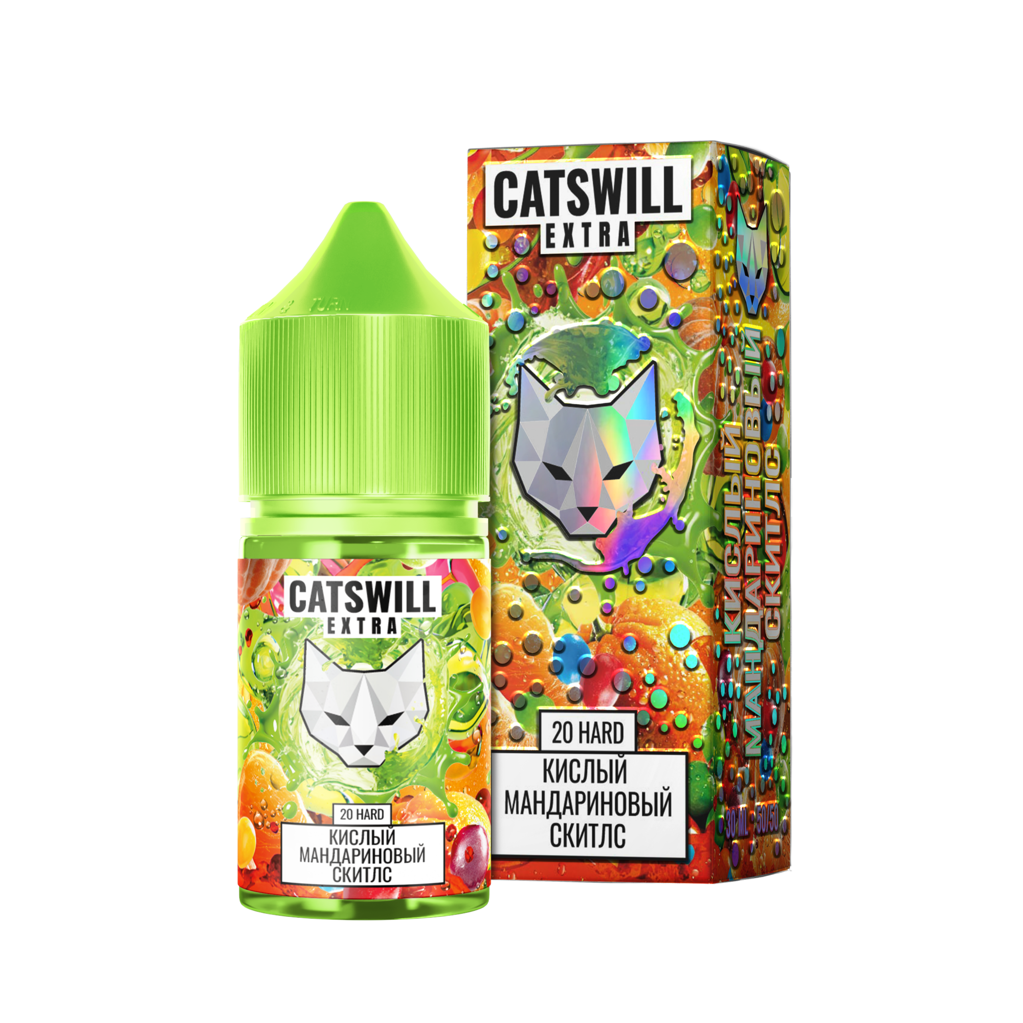Жидкость Catswill Extra Strong Кислый Мандариновый Скитлс 30 мл