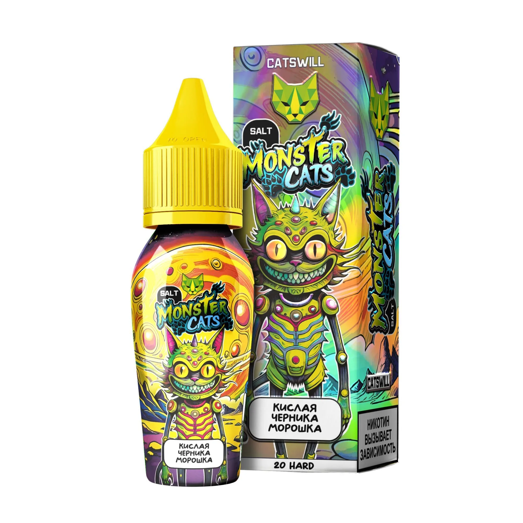 Жидкость Catswill Monster Cats Strong Кислая Черника Морошка 30 мл