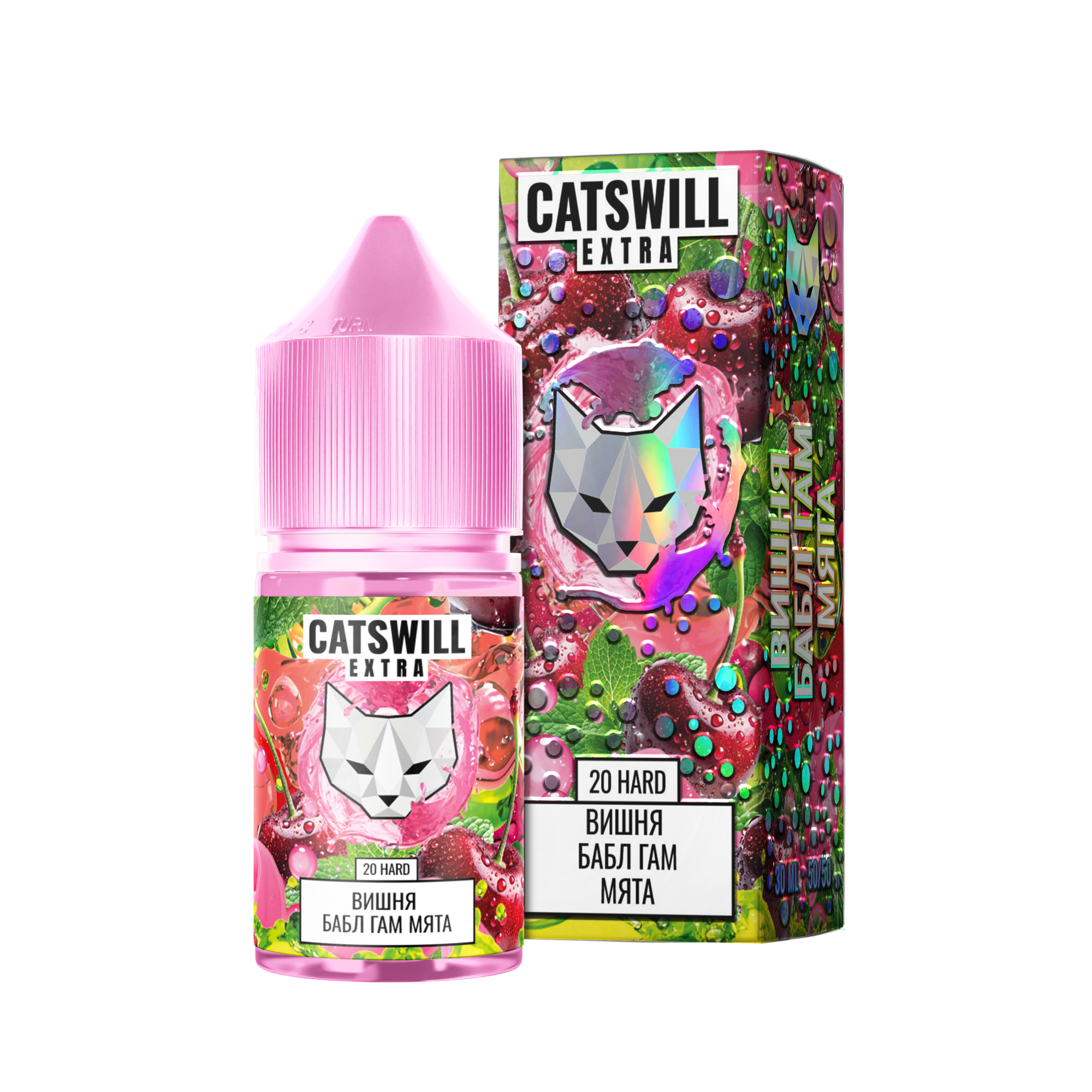 Жидкость Catswill Extra Strong Вишня Бабл Гам Мята 30 мл