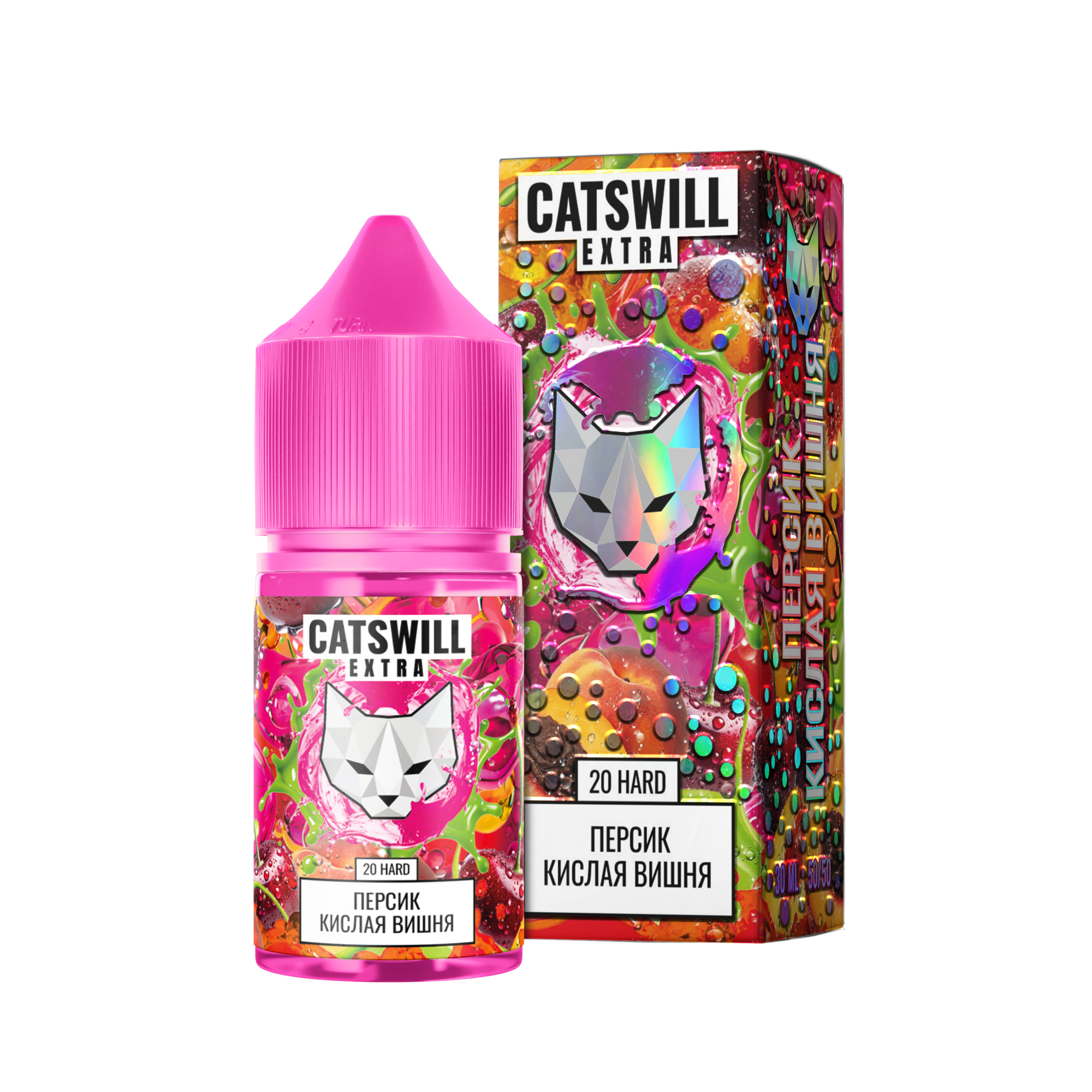 Жидкость Catswill Extra Strong Персик Кислая Вишня 30 мл