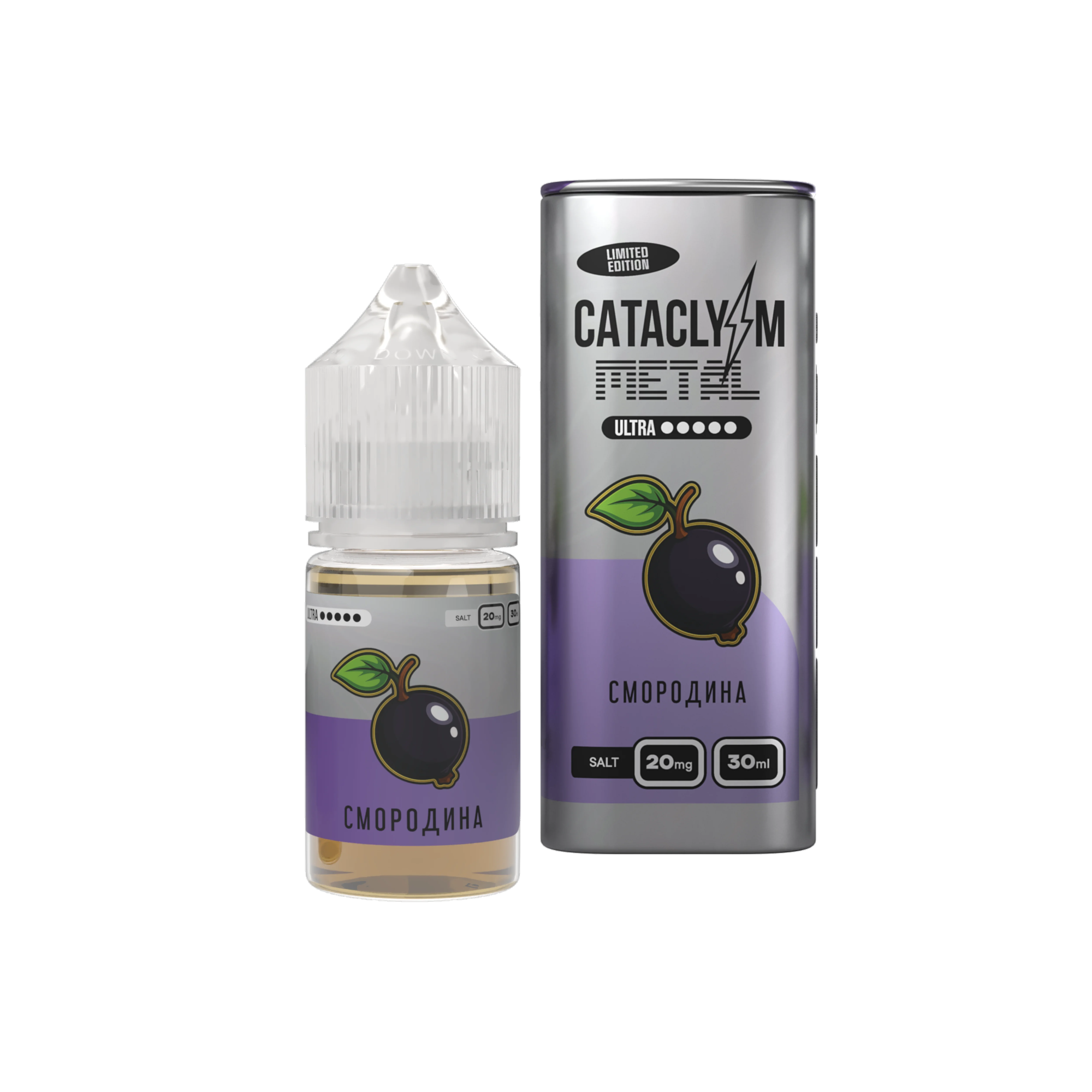 Жидкость Cataclysm Metal Salt 20 мг Смородина 30 мл