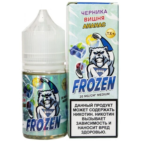Жидкость Gang Frozen Черника Вишня Ананас 30ml. 20mg. Medium