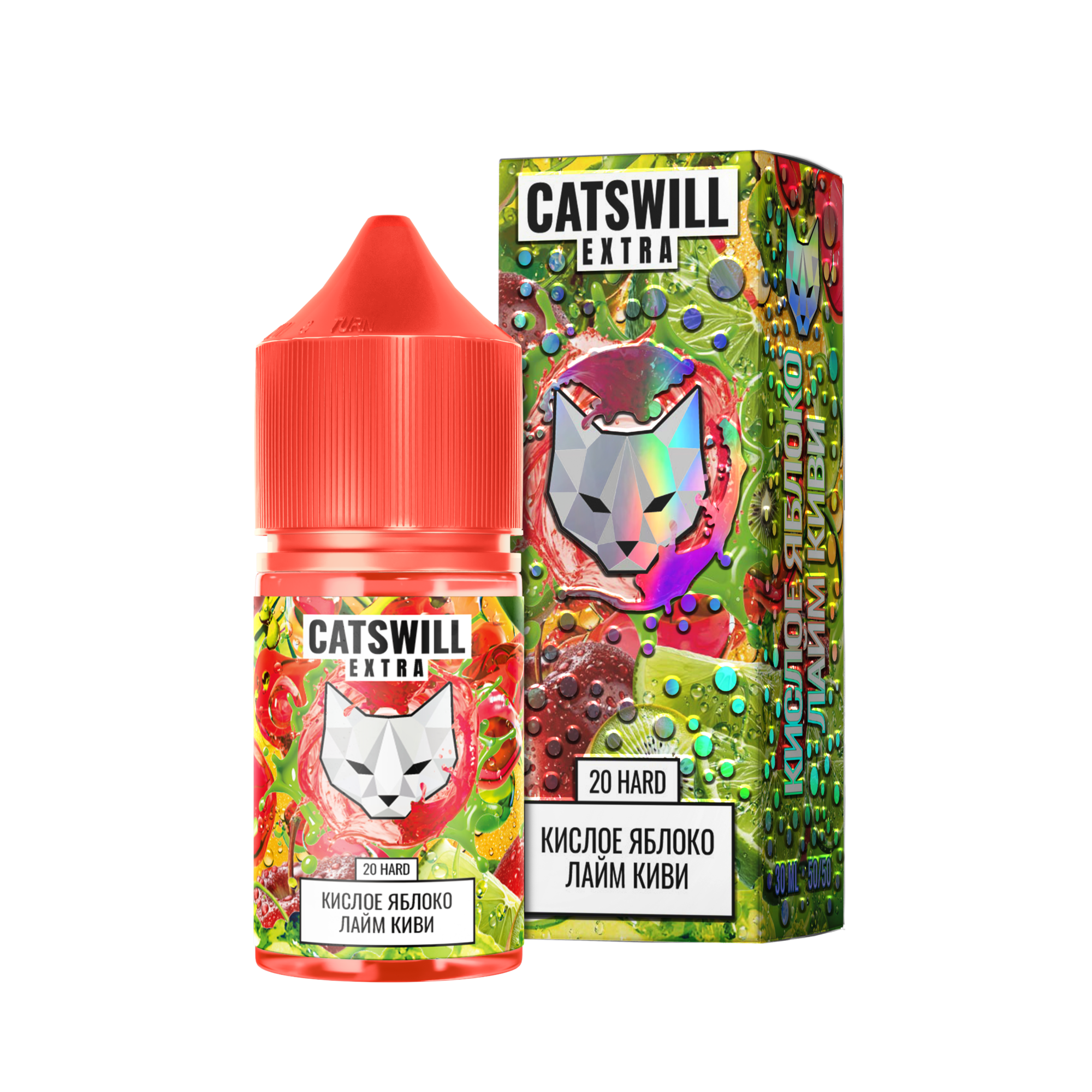 Жидкость Catswill Extra Strong Кислое Яблоко Лайм Киви 30 мл