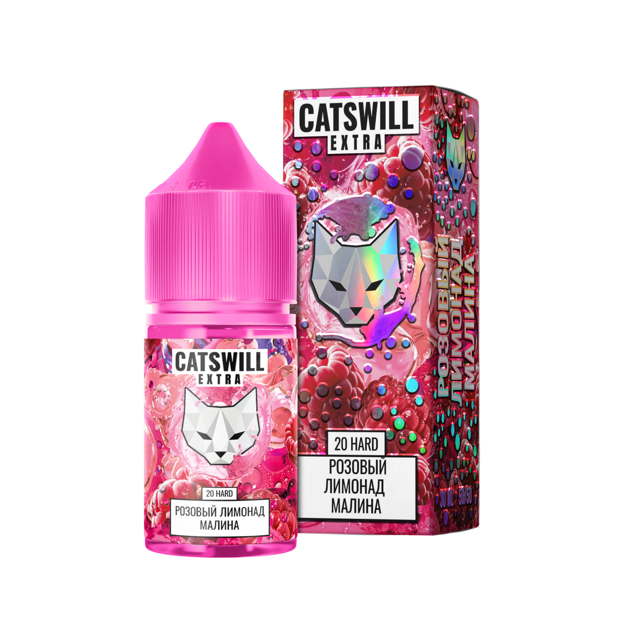 Жидкость Catswill Extra Strong Розовый Лимонад Малина 30 мл