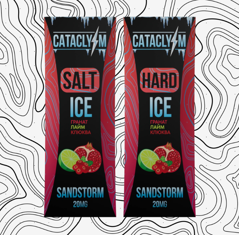 Жидкость Cataclysm Salt 20 мг Sandstorm Ice (Гранат Лайм Клюква) 30 мл