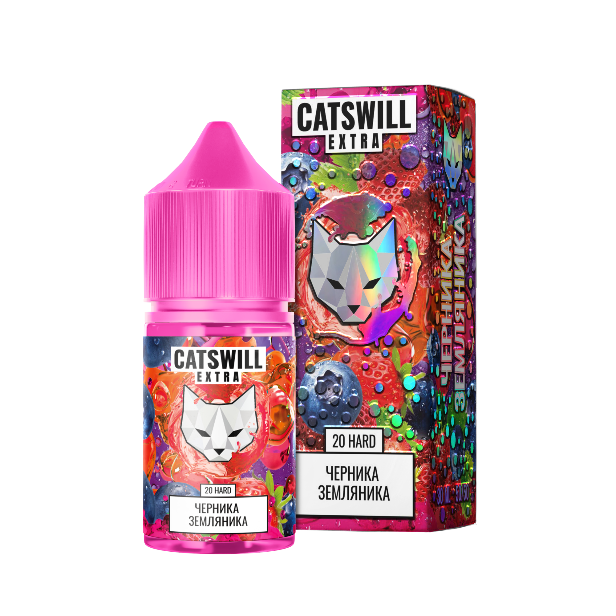 Жидкость Catswill Extra Strong Черника Земляника 30 мл