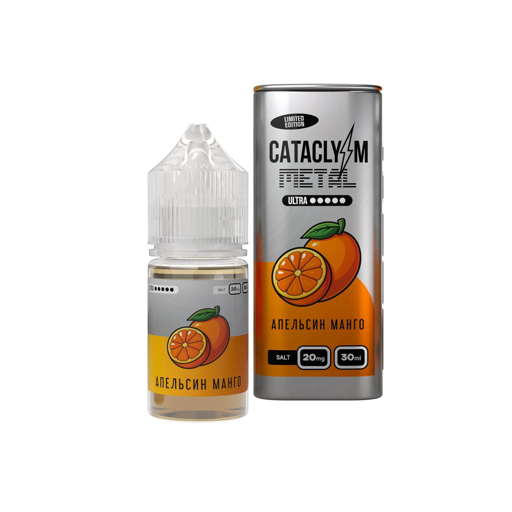 Жидкость Cataclysm Metal Salt 20 мг Апельсин Манго 30 мл
