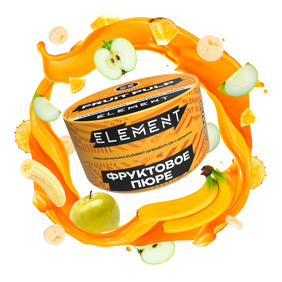 Табак для кальяна Element Fruit Pulp (Банан Яблоко Ананас) Earth 25 гр