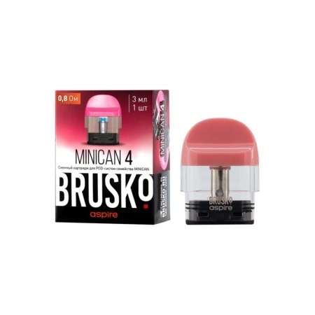 Картридж Brusko Minican 4 0.8 Ω 3 мл. Розовый