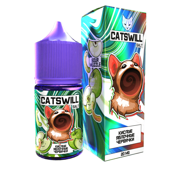 Жидкость Catswill Strong Кислые Яблочные Червячки 30 мл