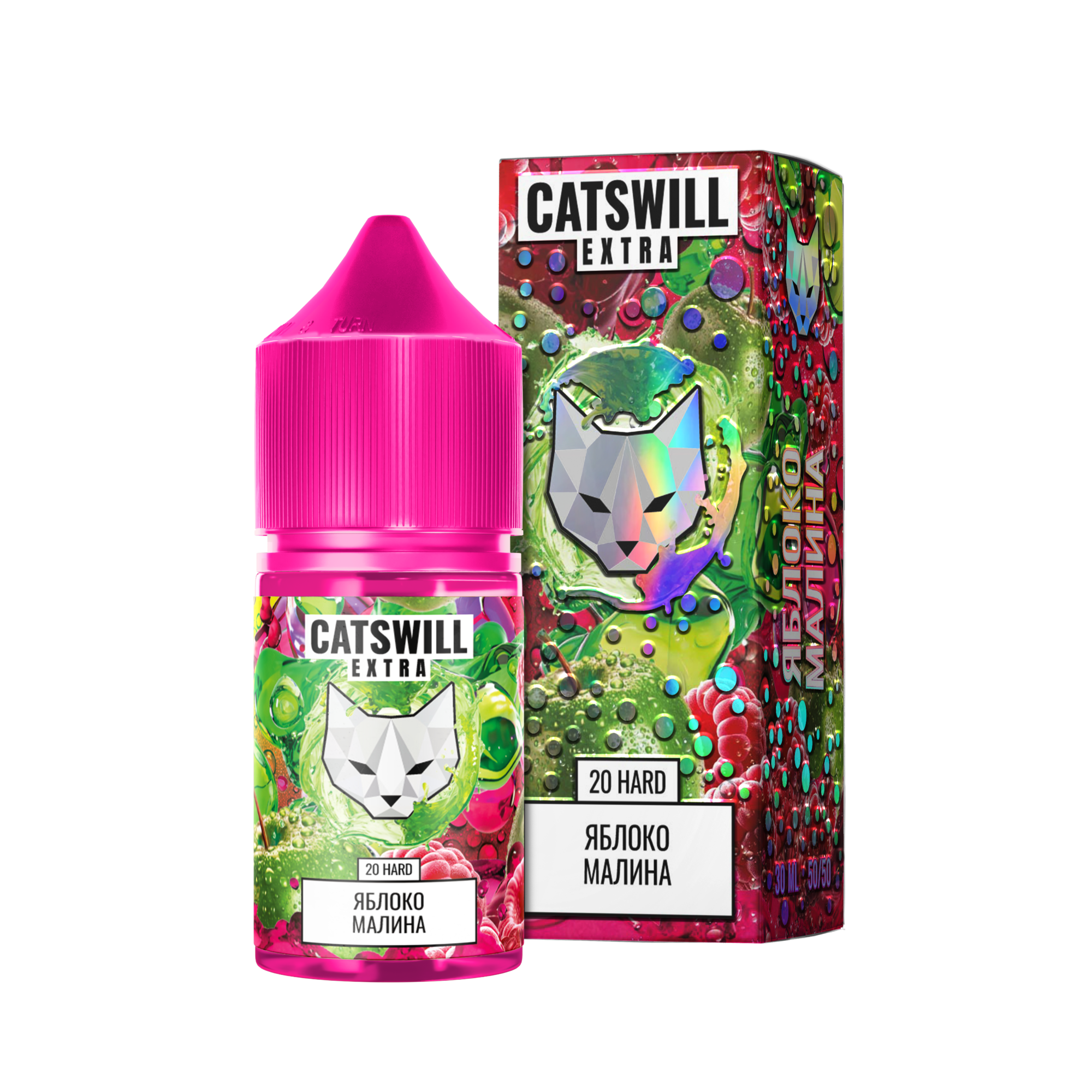 Жидкость Catswill Extra Strong Яблоко Малина 30 мл