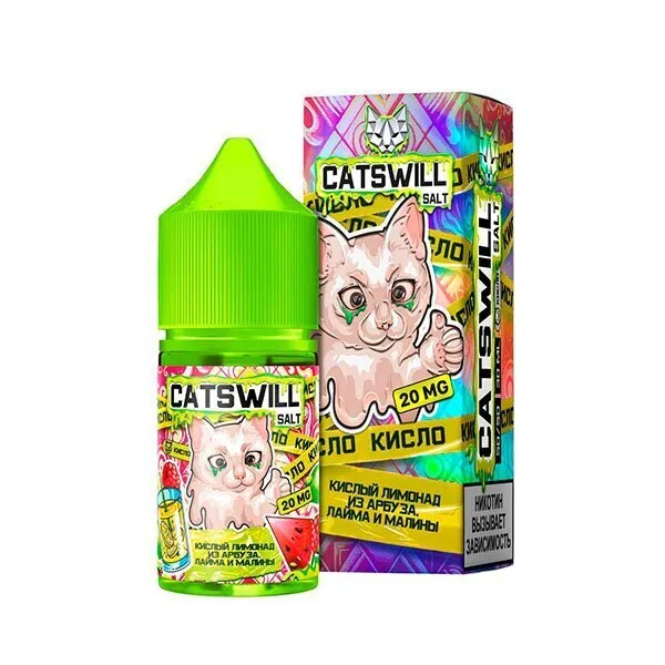 Жидкость Catswill Strong Кислый Лимонад Арбуз Лайм Малина 30 мл