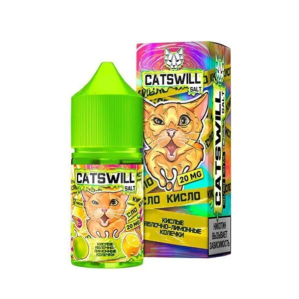 Жидкость Catswill Strong Кислые Яблочные Лимонные Колечки 30 мл