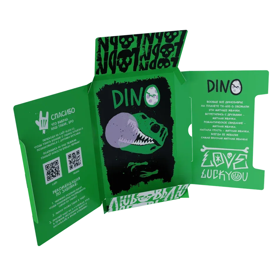 Табак для кальяна Хулиган Hard Dino (Мятная Жвачка) 25 гр