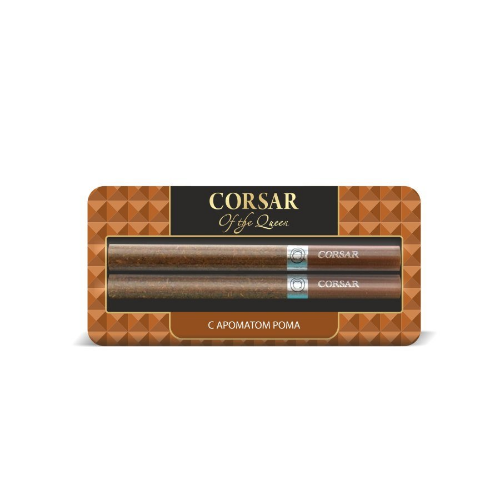 Сигариллы с фильтром Corsar of the Queen с ароматом рома New, блистерная упаковка:2 шт
