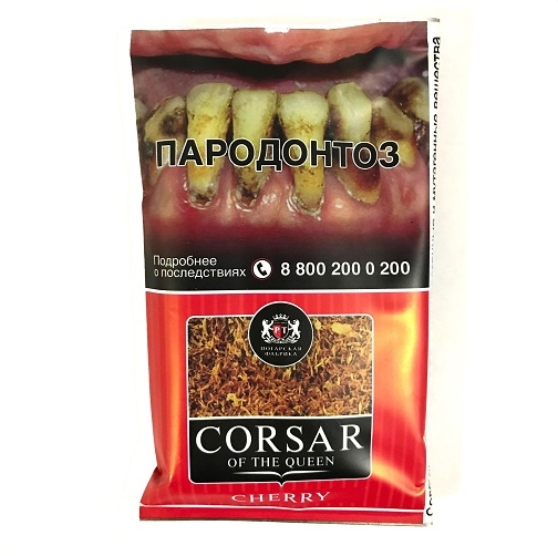 Табак курительный тонкорезаный (сигаретный) CORSAR OF THE QUEEN Cherry/1 кор. х 40 кис. х 35 г