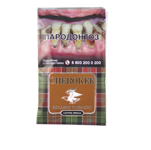 Табак курительный тонкорезаный CHEROKEE Coffee Break/1 кор. х 40 кис. х 25 г