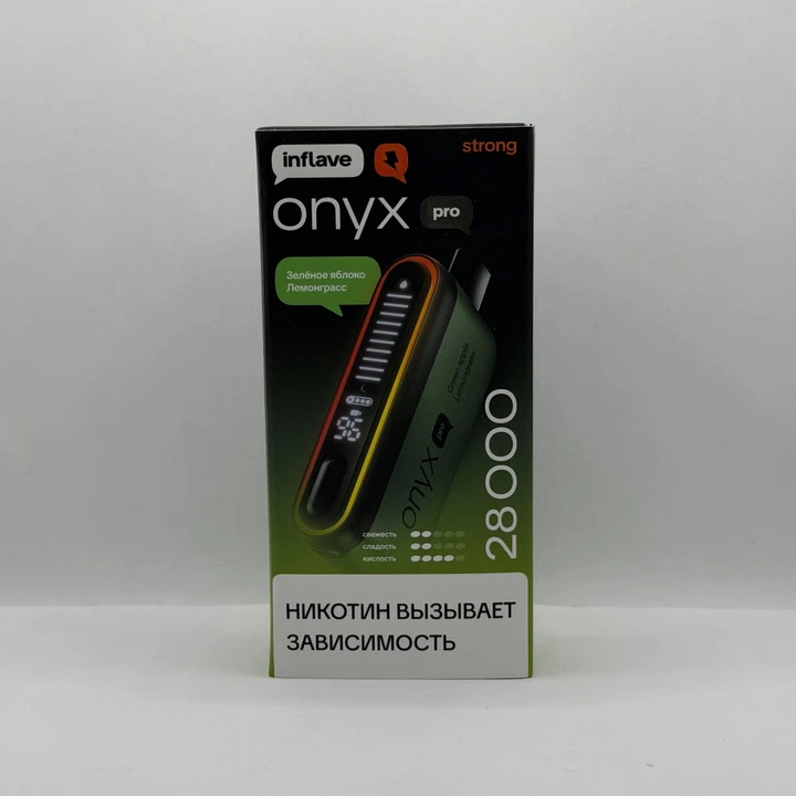 Inflave Onyx Pro Strong 28000 Зеленое яблоко лемонграсс