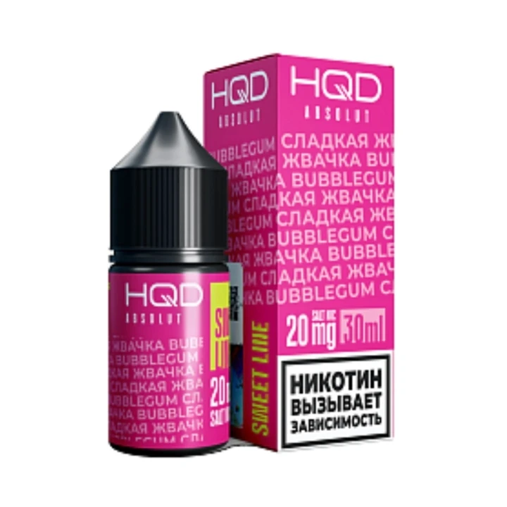 Жидкость HQD ABSOLUT SWEET LINE (ЧЗ) - Сладкая Жвачка / Bubblegum, 2%, 30 мл, 10 шт/бл