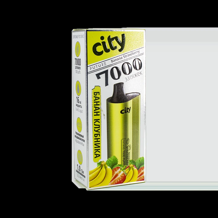 ЭСДН City 7000 Затяжек Банан Клубника