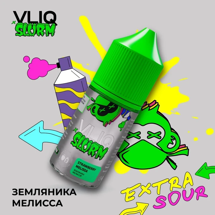 Жидкость Vliq x Slurm Strong Земляника Мелисса 30 мл