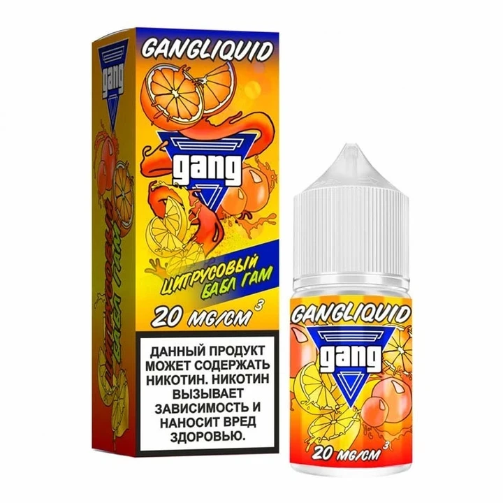Жидкость Gang Salt Цитрусовый Бабл Гам 30Мл 20