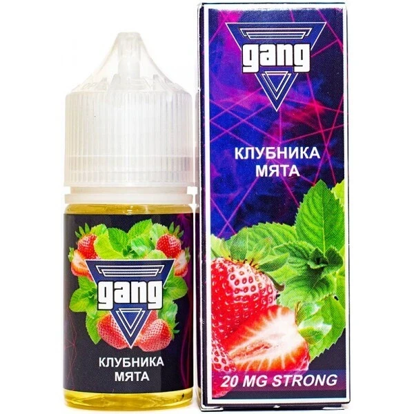 Жидкость Gang Salt Клубника Мята 30Мл 20 Strong