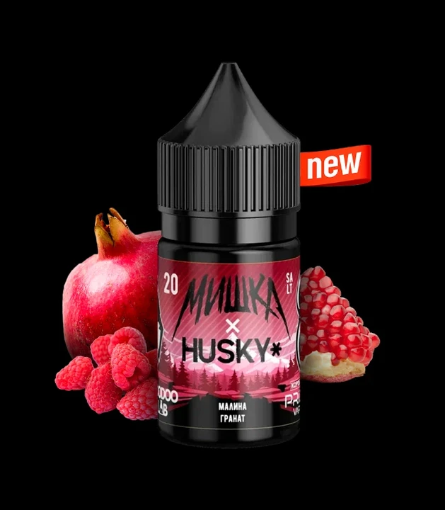 Жидкость Мишка x Husky Strong Малина Гранат 30 мл