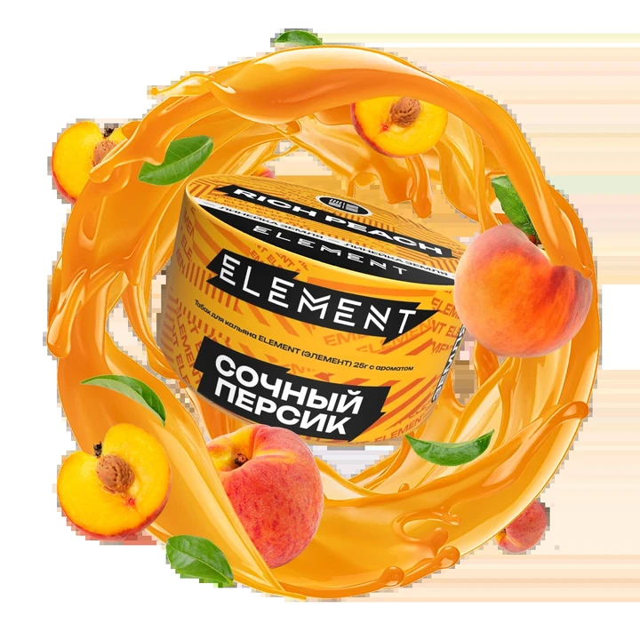Табак для кальяна Element Rich Peach (Персик) Earth 25 гр