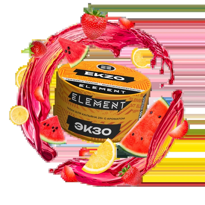 Табак для кальяна Element Ekzo (Арбуз Клубника Лимон) Earth 25 гр