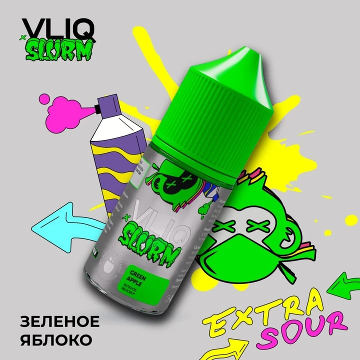 Жидкость Vliq x Slurm Strong Зелёное Яблоко 30 мл