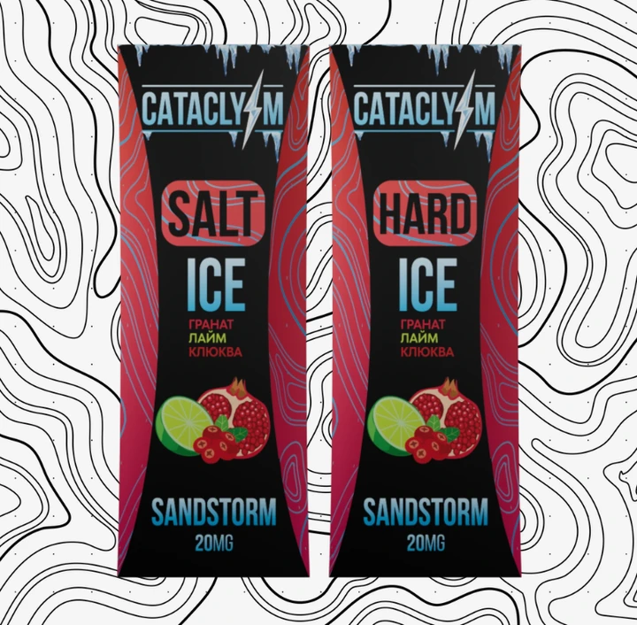 Жидкость Cataclysm Strong Sandstorm Ice (Гранат Лайм Клюква) 30 мл