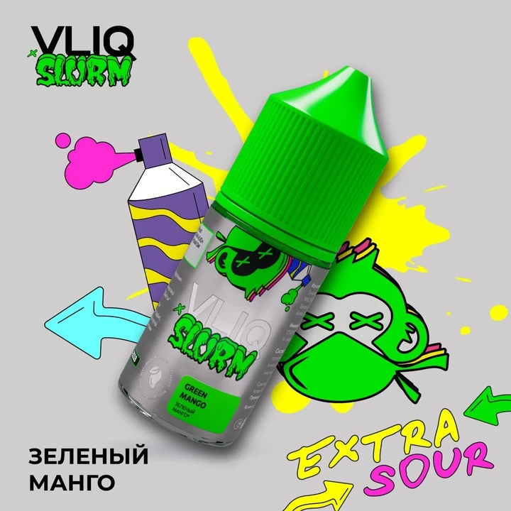 Жидкость Vliq x Slurm Strong Зелёное Манго 30 мл