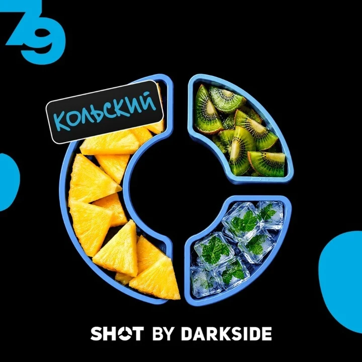 Табак для кальяна Darkside Shot 79 Ананас Киви Ментол 25 гр