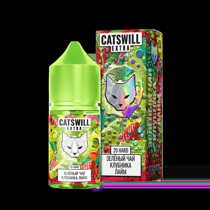 Жидкость Catswill Extra Strong Зелёный Чай Клубника Лайм 30 мл