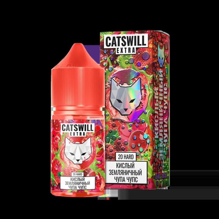 Жидкость Catswill Extra Strong Кислый Земляничный Чупа Чупс 30 мл
