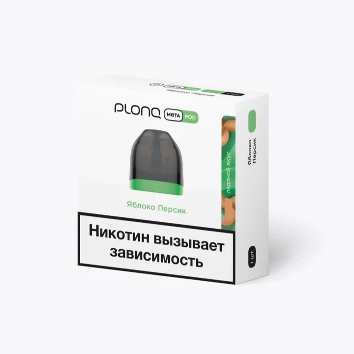 Предзаправленный Картридж Plonq Meta Pod Яблоко Персик 0.8 Ω 8 мл