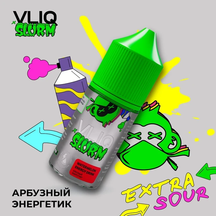 Жидкость Vliq x Slurm Strong Арбузный Энергетик 30 мл