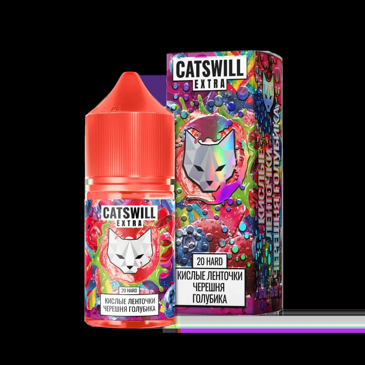 Жидкость Catswill Extra Strong Кислые Ленточки Черешня Голубика 30 мл