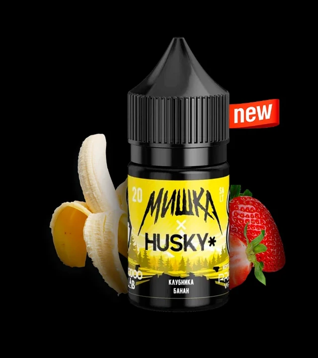 Жидкость Мишка x Husky Strong Клубника Банан 30 мл