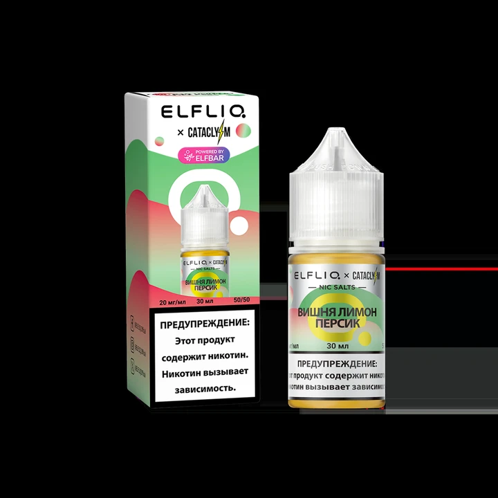 Жидкость Cataclysm x Elfliq Salt 20 мг Вишня Лимон Персик 30 мл