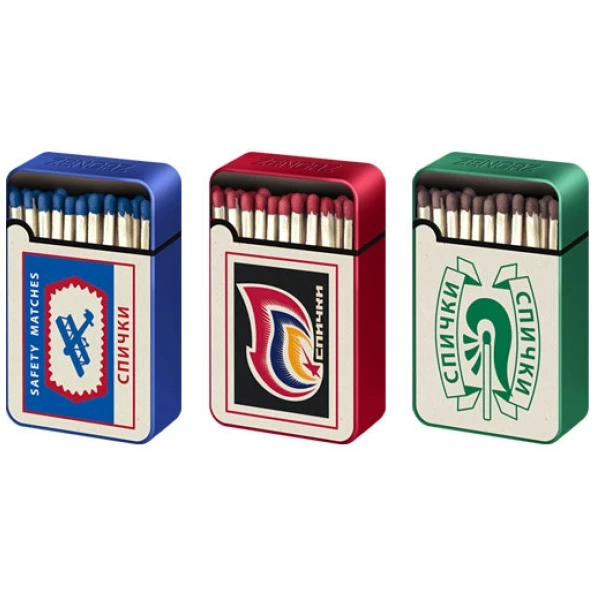 Зажигалка "ZENGAZ" ZL-8 GRAND JET MATCHES (Спички советские) (97807)