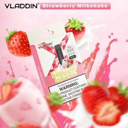 Vladdin картриджи 20 ml клубника молочный коктейль